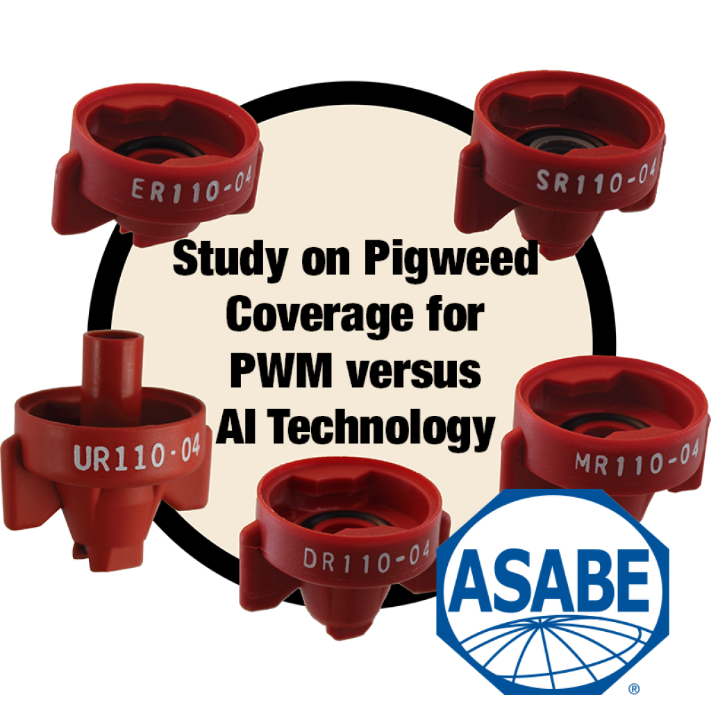 ASABE Study on Canopy Deposit of Glufosinate-Ammonium on Pigweed Suppression with PWM versus AI technologies