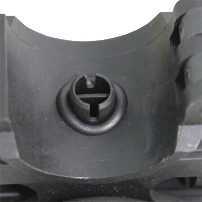 Inlet Revision to Combo-Rate® Nozzle Bodies - In 2016, Wilger revised the nozzle body inlets to have a strengthening web across the slotted inlet (for debris cleaning) to maximize strength while allowing for maximum drain of chemical and residue.