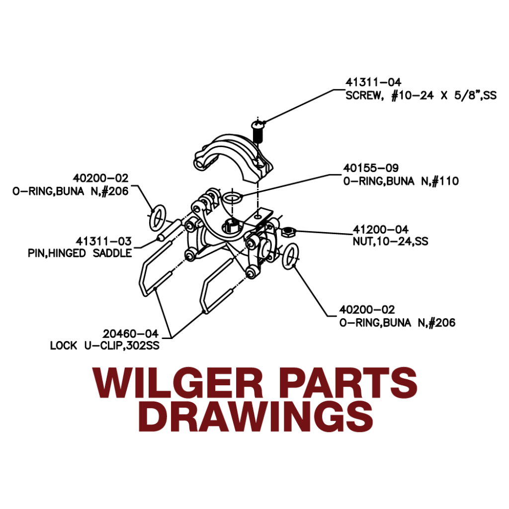 Search for Wilger Product Drawings or more information about specific parts.