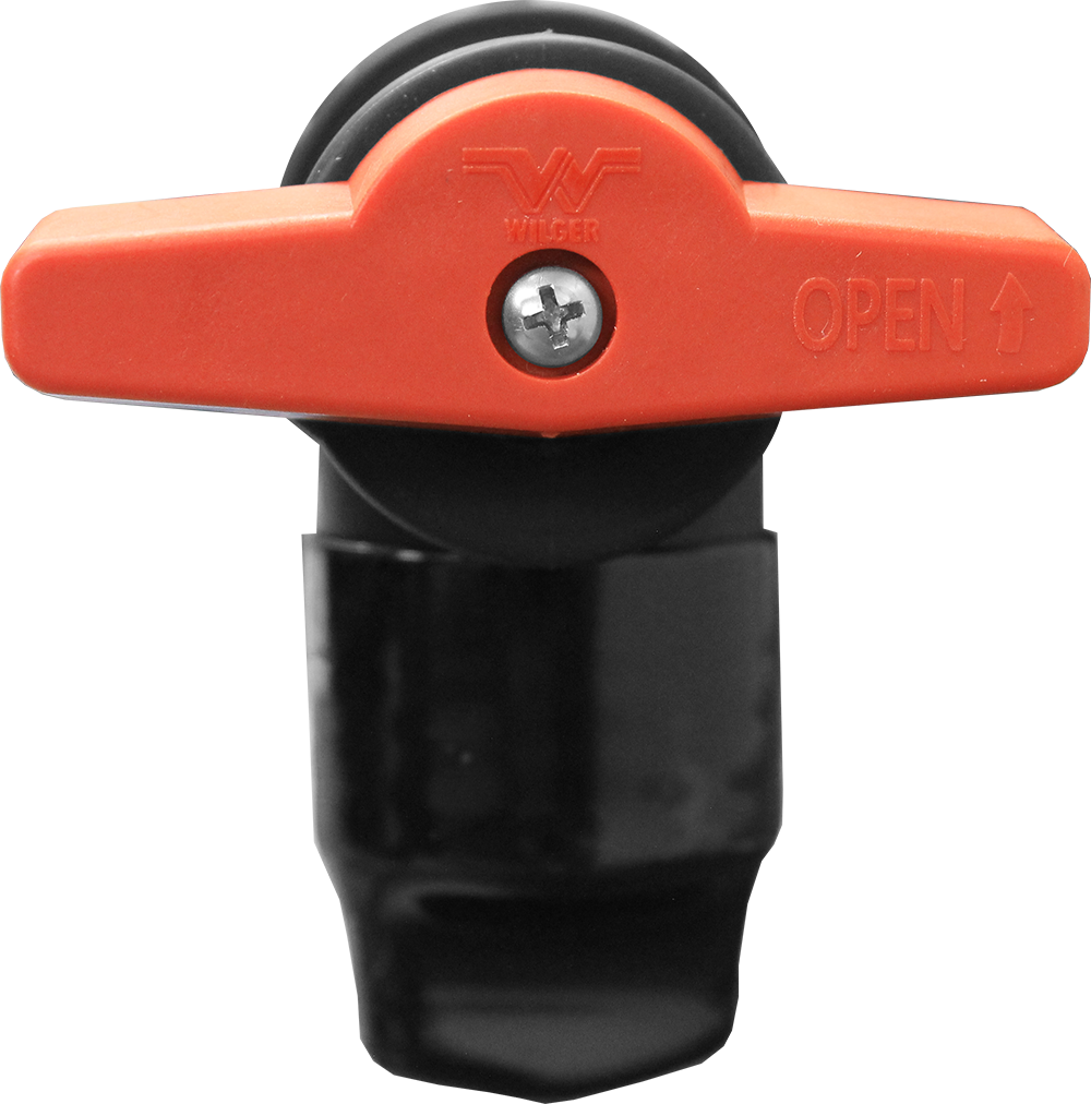 The new, longer boom end flush valve handle makes it easier to flush out your sprayer boom.