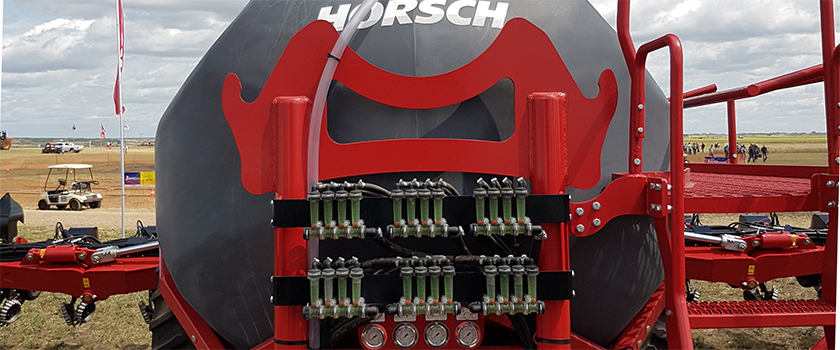 Horsch Air Drill with Flow View (Wilger) Visual Flow Indicator System